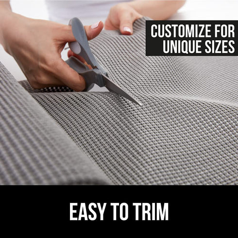 Gorilla Grip Drawer and Shelf Liner, Strong Grip, Non Adhesive Easiest Install Mat, 12 in x 20 FT, Durable Organization Liners, Kitchen Cabinets Drawers Cupboards, Bathroom Storage Shelves, Gray