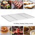 P&P CHEF Cooling Rack Pack of 2, Stainless Steel Small Cooking Rack for Cooling Baking Roasting Grilling Drying, Rectangle 9.7'' x 7.3'' x 0.6'', Fits Small Toaster Oven, Oven & Dishwasher Safe