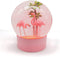 ANGELLOONG Pink Flamingo Snow Globe for Kids Girls, Originality 3D Flamingo Glitter Glass Snow Globes for Valentines Home Decor, 100MM