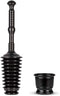 Master Plunger MP500-B3 Heavy Duty Bathroom Toilet Plunger Kit with Short Bucket/Caddy. Equipped with Air Release Valve, Black