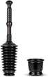 Master Plunger MP500-B3 Heavy Duty Bathroom Toilet Plunger Kit with Short Bucket/Caddy. Equipped with Air Release Valve, Black