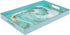MAONAME Plastic Decorative Tray, Rectangular Marbling Tray with Handles, Coffee Table Serving Tray for Ottoman, Bathroom, Storage | 15.7" Lx 10.2" W X 1.57" H