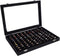 Autoark Velvet Stackable Clear Lid 100 Slots Jewelry Ring Box Showcase Display Organizer,Black,AJ-081