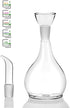 HAIZEEN 13ounce/ 380 ml Clear Glass Olive Oil Dispenser Bottle - Oil & Vinegar Cruet with Pourers and NO Funnel Needed - Olive Oil Carafe Decanter for Kitchen and BBQ