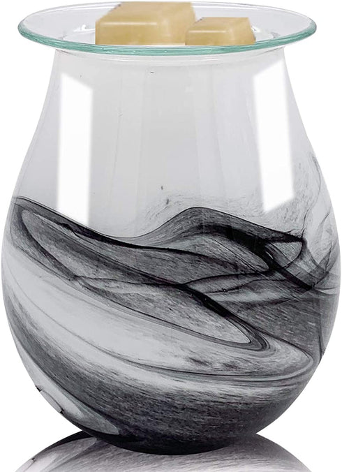 Leyoue Electric Wax Warmer Art Glass Scented Oil Warmer Tart Burner for Wax Melts Fragrance Candle Night Light Aroma Decorative Lamp for Gifts & Decor, Home, Office, Bedroom, Living Room