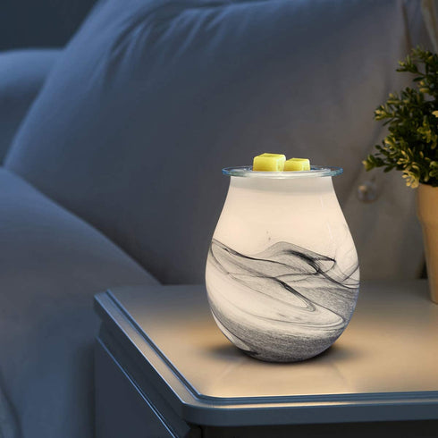 Leyoue Electric Wax Warmer Art Glass Scented Oil Warmer Tart Burner for Wax Melts Fragrance Candle Night Light Aroma Decorative Lamp for Gifts & Decor, Home, Office, Bedroom, Living Room