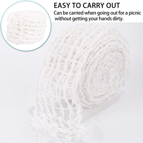 Cabilock Cotton Meat Poultry Ham Netting Roll Spiced Pork Shoulder Net Bag for Meat Cooking (5m, White)