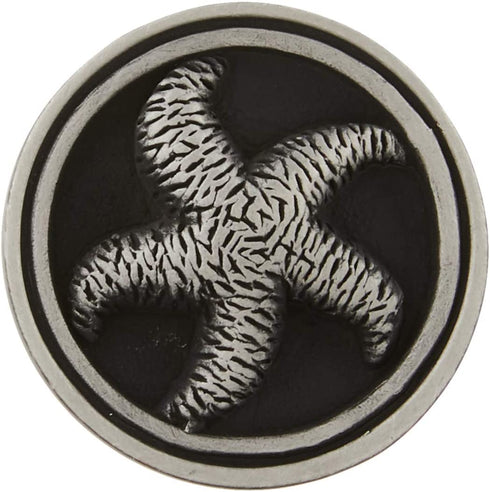 Franklin Brass Seaside Cottage Starfish Kitchen Cabinet Knobs or Drawer Knobs 35mm, Single Brushed Satin Pewter Cabinet Hardware PBF657-BSP-C1