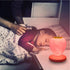 Colorsa Children's Night Light, Cute Silicone Strawberry Lamp Children's Bedside Color Changing Lamp, USB Rechargeable, 3 Modes Touch Switch Gift for Birthday, Christmas (Red)