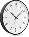 Driini Modern Mid Century Analog Wall Clock (12") Large, Easy to Read Numbers; Black Metal Frame Battery Operated with Silent Sweep Hands Contemporary Decor for Office, Living Room, or Kitchen