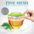 LaLa Dloce Tea Infuser Set of 2, Stainless Steel Tea Strainer Filter with Silicone Handle for Reusable Loose Leaf Grain Teapots, Mugs and Cups to Steep Tea with Lid