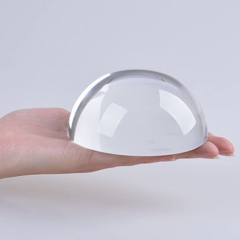 LONGWIN Crystal Dome Magnifier/Paperweight Reading Magnifying Glass-3.9 Inch