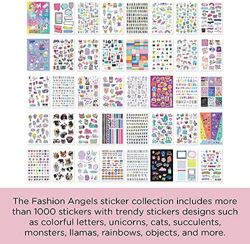 Fashion Angels 1000+ Totes Adorbs Colorful - Fun Craft Stickers for Scrapbooks, Planners, Gifts and Rewards, 40-Page Book for Kids Ages 6+ and Up