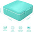 VOLUEX Bento Box, Bento Lunch Box for Kids with Spoon & Fork, 4 Compartment, Durable, Leak Proof, Dishwasher Safe, BPA-Free and Food-Safe Materials, 45oz Large Lunch Box Containers for Adults- Blue