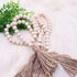 Wood Bead Garland Farmhouse Beads Wood Bead Garland with Tassel Prayer Beads Farmhouse Decor Wood Bead Strands