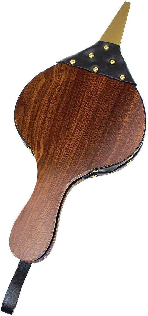 DYWISHKEY Bellows, Fireplace Bellows 15 Inch x 6.5 Inch, Air Bellow Fireplace Blower Leather Bellows Fire Bellows for Fireplaces, BBQ and Camping, Bellow with Hanging Leather Strap