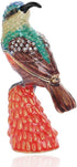 THREE FISH CRYSTAL A Hummingbird Hinged Trinket Box Gifts Hand-Painted Patterns Trinket Bejeweled Box Collectible