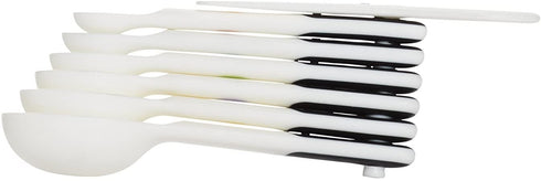 OXO Good Grips 6-Piece Plastic Measuring Spoons with Scraper- White