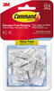 3M Command 17067Clr9es Clear Hooks & Strips, Plastic/Wire, Small, 9 Hooks W/12 Adhesive Strips/Pack