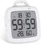 Number-one Shower Clock Digital Bathroom Countdown Clock Battery Operated Kitchen Wall Timer Clock, Waterproof for Water Spray, Large LCD Screen, Temperature Humidity Display for Shower Cooking, White