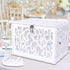 OurWarm DIY White Wedding Card Box with Lock PVC Card Box Graduation Card Box Perfect for Weddings, Baby Showers, Birthdays, Bridal or Baby Showers