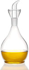 HAIZEEN 18ounce/ 550 ml Olive Oil Dispenser Oil Bottle Glass with No Drip Bottle Spout