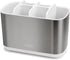 Joseph Joseph EasyStore Stainless-Steel Toothbrush Holder Bathroom Storage Organizer Caddy, Large