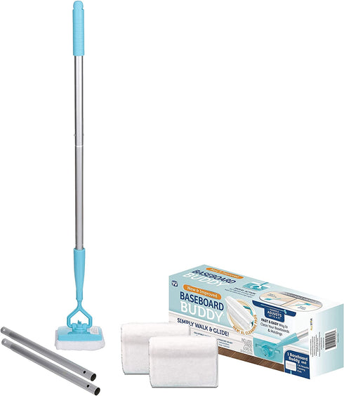 Baseboard Buddy Baseboard & Molding Cleaning Tool! Includes 1 Baseboard Buddy and 3 Reusable Cleaning Pads, As Seen on TV