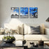 Wall Art For Living Room black and white Blue tree moon Canvas Wall Decor for Home artwork Painting 12" x 16" 3 Pieces Canvas Print For bedroom Decor Modern Salon kitchen office Hang a picture