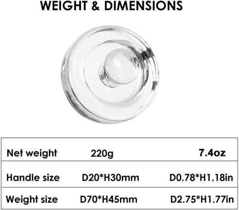 Jillmo Easy Grip Fermentation Weight- 4 Pack of Glass Weights for Wide Mouth Mason Jars