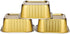 Baking Cups Aluminum Foil, EUSOAR 5oz 50pcs Reusable Cupcake Cups with Lids, 150ml Pie Ramekins, Desserts Flans, Custard Cake Pudding Jello Cups, Catering Party Favor-Gold