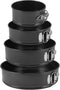 Springform Baking Pan With Grips Springform Pan Set Nonstick and Leak-proof 4 Pieces (4 Inch/7 Inch/9 Inch/10 Inch Available) Cake Pan/Springform Cake Tin/Cheesecake Pan Set with Removable Bottom