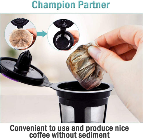 200 Unbleached Paper Filter with Lid and 2 Reusable Kerig Filter Pods,CAPMESSO Disposable Kerig Filters Single Serve Coffee Filters Compatible with Keurg 2.0&1.0 Coffee Maker