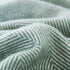 BOURINA Herringbone Two Tone Throw Blanket Faux Cashmere Fringe Soft Lightweight Cozy for Bed Couch Decorative Throws Blanket, Green, 50" x 60"