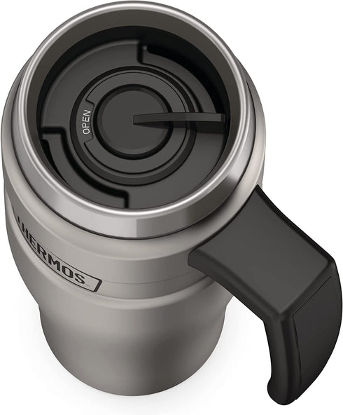 THERMOS Stainless King Vacuum-Insulated Travel Mug, 16 Ounce, Matte Steel