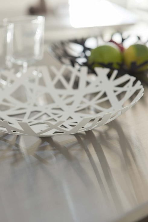 Yamazaki Home Bowl | Steel | Fruit Basket, One Size, White