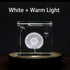 Mintso Wood LED Dimming Display Base for Glass Crystal,4 Inch White/Warm Lighted