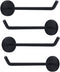 NELXULAS Classic Black Stainless Steel Heavy Duty Coat Hook, Durable Robe Hanger Wall Mount Hook, Perfect Touch Your Bathroom, Bedroom, Closets, Wardrobe, Kitchen (8", 4 PCS)
