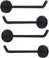 NELXULAS Classic Black Stainless Steel Heavy Duty Coat Hook, Durable Robe Hanger Wall Mount Hook, Perfect Touch Your Bathroom, Bedroom, Closets, Wardrobe, Kitchen (8", 4 PCS)