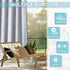 RYB HOME White Outdoor Curtains - Extra Wide Waterproof Windproof Privacy Sun Block UV Protection Drape for Backyard Gazebo Pergola Patio, Width 100 x Length 95, Grayish White