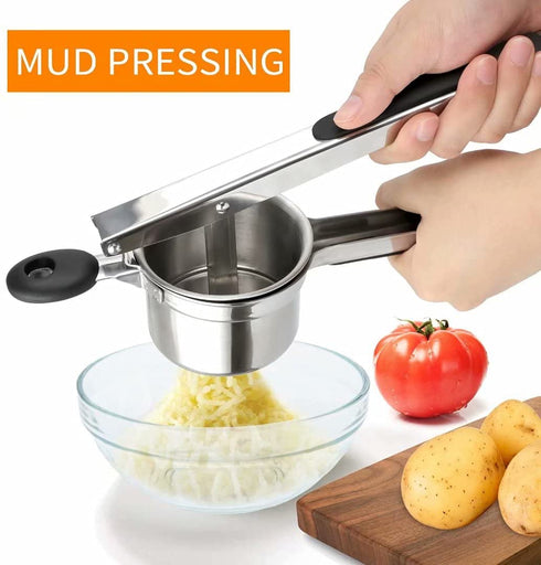 PARADIZM Potato Ricer Stainless Steel,Extra-Large top Stainless Steel Potato Rice,Rice milling Kitchen Tool with Long Non-Slip Handle, It can be use on Carrots,yams and All Sorts of Root Crops.