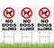 3PC No Dogs Allowed Sign 8 x12" Keep Off Grass Sign w/ Stake, No Dog Poop Signs, No Pets Allowed Sign, Dog Poop Signs for Yard, No Peeing Dog Sign, Curb Your Dog Sign, No Dogs on Lawn Sign, Dog Signs