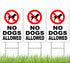 3PC No Dogs Allowed Sign 8 x12" Keep Off Grass Sign w/ Stake, No Dog Poop Signs, No Pets Allowed Sign, Dog Poop Signs for Yard, No Peeing Dog Sign, Curb Your Dog Sign, No Dogs on Lawn Sign, Dog Signs