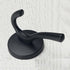 Mellewell Double Robe Hook 4-1/5'' Height Heavy Duty Towel Coat Hooks Wall Mounted Matte Black, 2 Pack, 09001D
