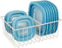 mDesign Metal Kitchen Food Storage Container Lid Holder, 3-Compartment Organizer Bin for Organization in Kitchen Cabinets, Cupboards, Pantry Shelves, Drawers - 2 Pack - Cream/Beige