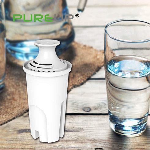 PUREUP 6 Pack Water Filter Compatible with Brita Pitchers Standard Sispensers, Premium Pitcher Replacement Filters