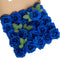 Exoment 25pcs Artificial Flower Foam Rose Real Touch Roses Flower Heads with Stem for DIY Wedding Bouquets Centerpieces Arrangements Party Baby Shower Home Decor (Royal Blue)