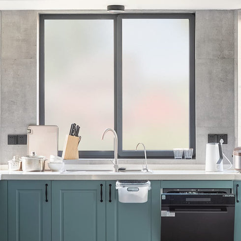 DIFIT Window Privacy Film,Frosted Glass Window Film,Static Cling Window Film,Window Sticker Privacy,Opaque UV Blocking Vinyl Window Film for Glass Door Bathroom Office Living Room23.7x78.7inch