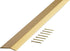 M-D Building Products 72074 Smooth 1-3/8-Inch by 36-Inch Carpet Trim, Satin Brass , Brown