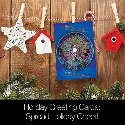 Tree-Free Greetings Solstice Cards and Envelopes, Set of 10, 5 x 7", Winter Solstice Mandala (HB93380)